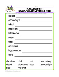Halloween Scrambled Letters#02